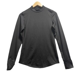 Climate Right Cuddl Duds Plush Warmth Black Mock Neck‎ Base Layer Thermal Size S